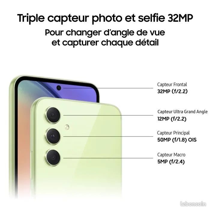 SAMSUNG Galaxy Galaxy A54 5G Vert 128Go TÉLÉPHONE DÉBLOQUÉ OPÉRATEUR Android (image 4)