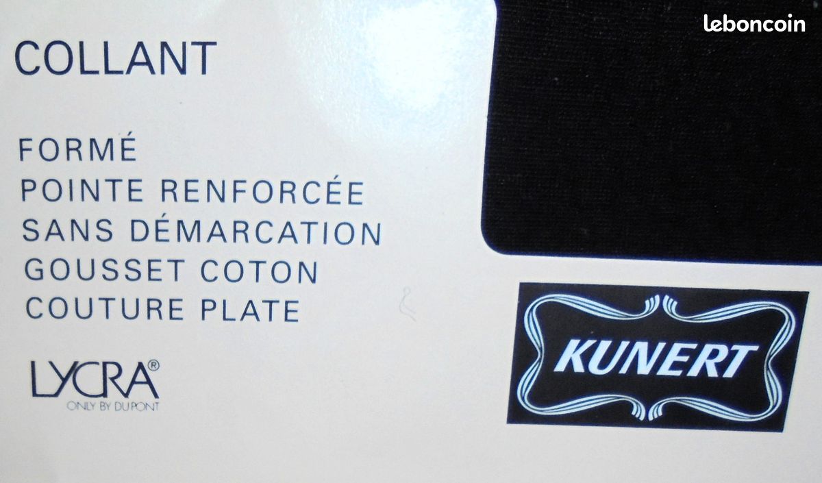 Collant Nylon Kunert 10 Deniers - Ultra Fin, Brillant - Taille 4 - Vintage - Neuf Étiqueté