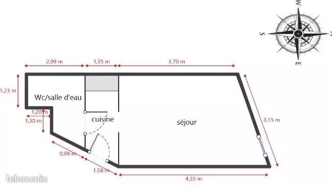 Appartement a louer aubagne - 1 pièce(s) - 22 m2 - Surfyn