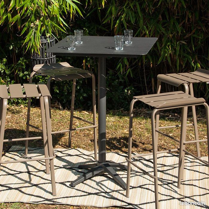 Mange debout Aluminium - Spring - L.67 x l.67 x H.108 cm - 2/4 personnes (image 3)