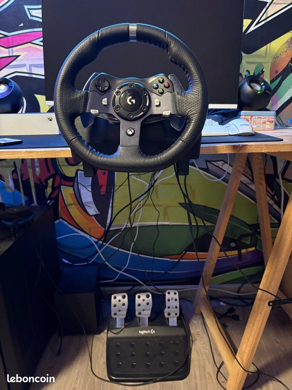 Volant Logitech G920 Driving Force Avec Pédalier Et Siège – Compatible Xbox, PC, PS4