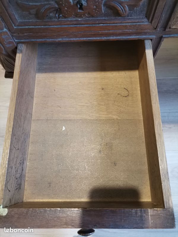 Bureau ancien à gradin en chêne – fin XIXᵉ siècle – très bon état (image 9)