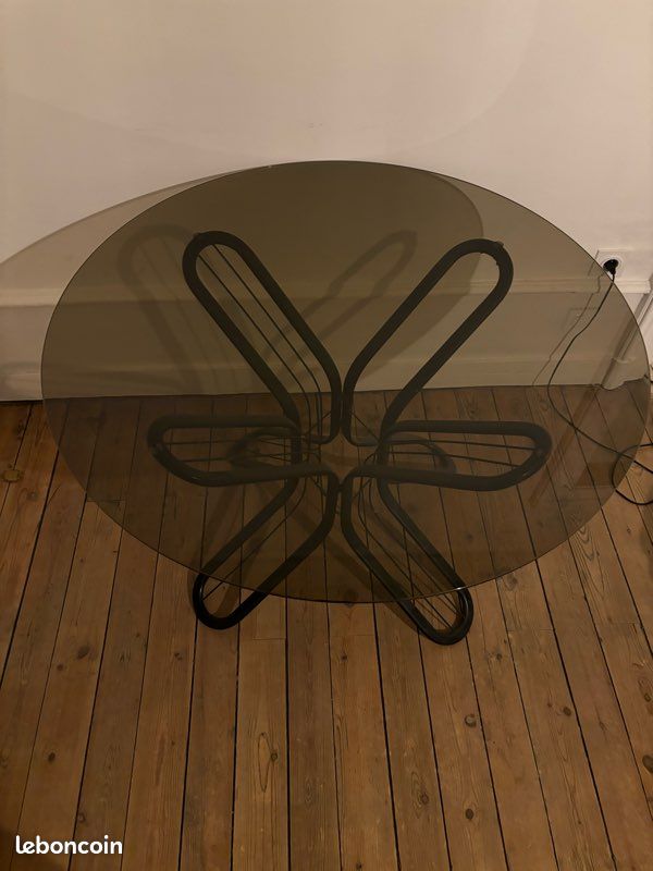 Table verre fumé années 70 (image 2)
