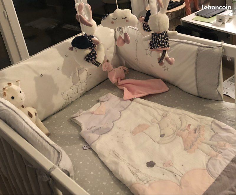 Gigoteuse Été 0-6 Mois Céleste Ours - Sauthon Baby Deco - Doublée Éponge