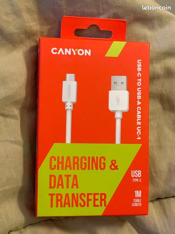 Chargeur USB C neuf blanc et noir (image 2)