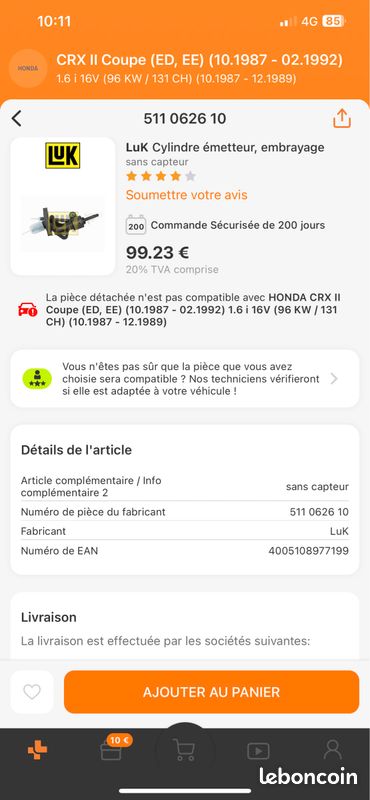 Cylindre émetteur embrayage (image 2)
