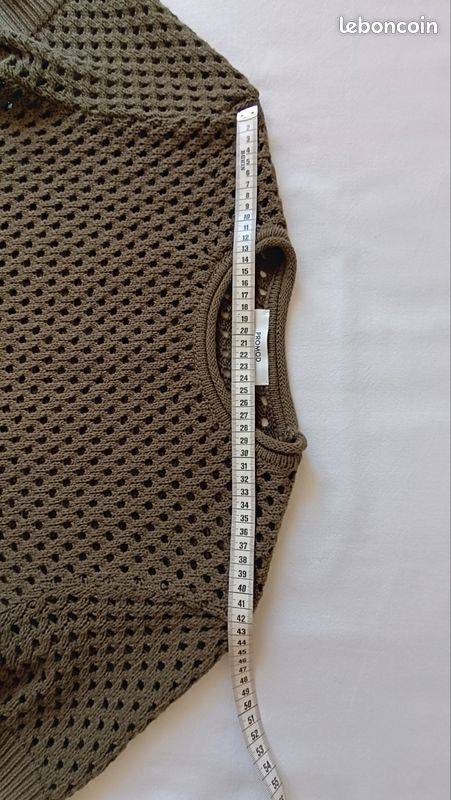Haut ajouré kaki T36 Promod (image 7)