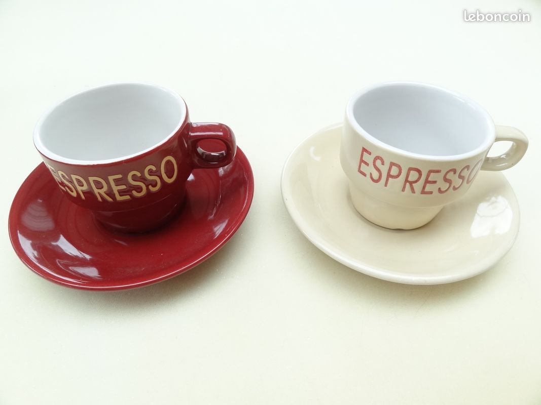 4 TASSES café espresso avec SOUS-TASSES ~ Maisons du Monde - Arts de la table 4 TASSES café espresso avec SOUS-TASSES ~ Maisons du Monde - Arts de la table