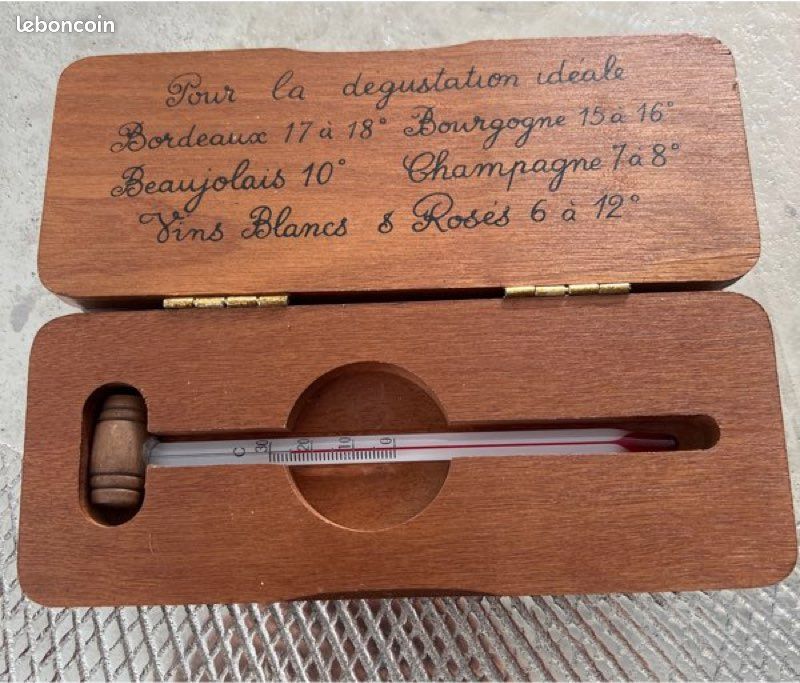 Thermomètre à Vin Bacchus En Coffret Liège – Fabrication Française