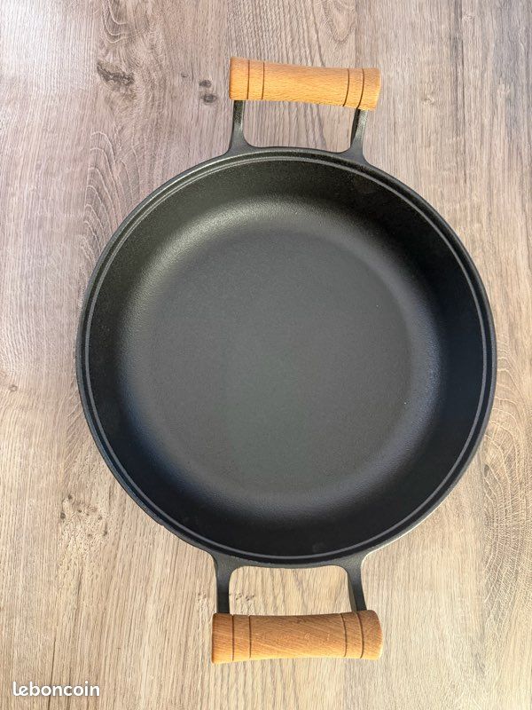 Wok 36cm fonte tous feux antiadhésive