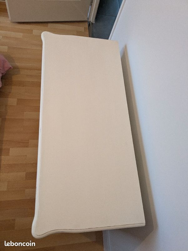 Commode ancienne bois massif blanche (image 8)