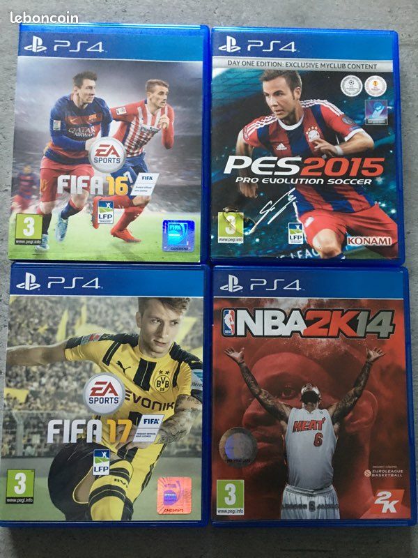 Jeux Ps4 FIFA17 FiFA16 PES2015 NBA 2K14 (image 1)