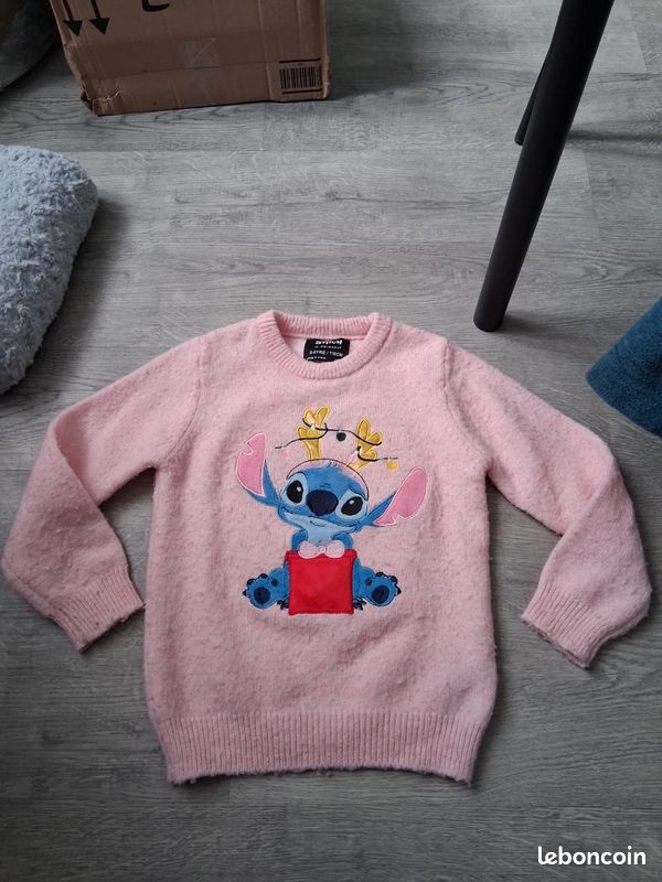 Pull imprimé léopard rose Fille | Okaïdi & Obaïbi