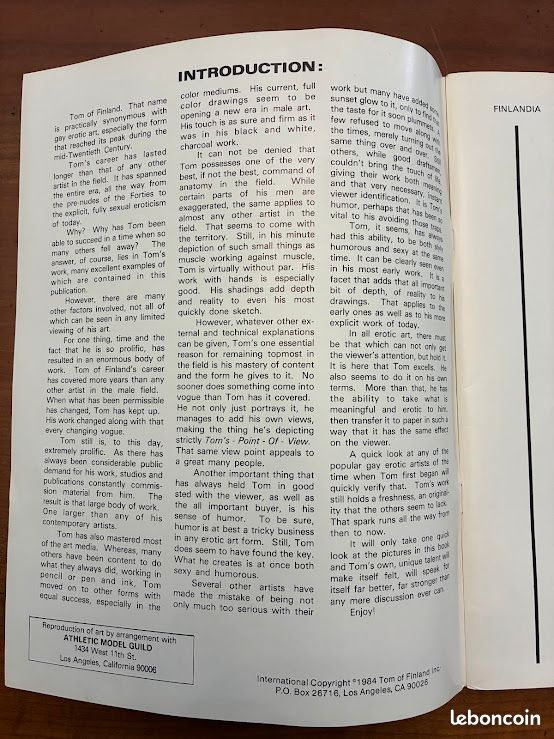 Bande dessinée rare, pour Adultes : "The Men by Tom of Finland " Edition 1984 (image 6)