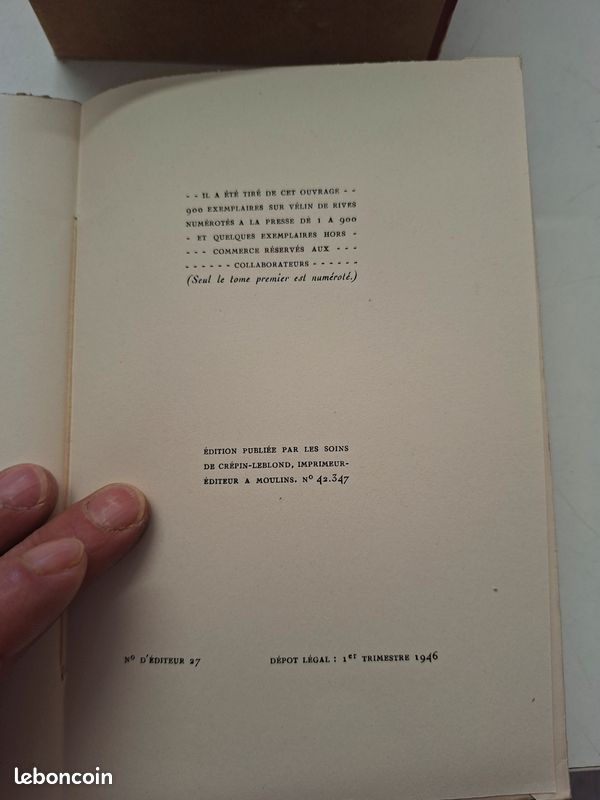 4293: Montesquieu Lettres Persanes 2 Tomes Sous Coffret 1945 1946 (image 5)