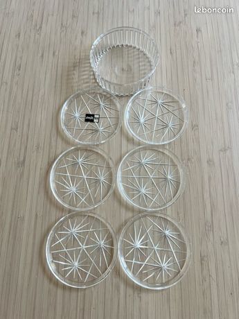 Dessous de verre forme vintage Rayons de soleil rétro colorés
