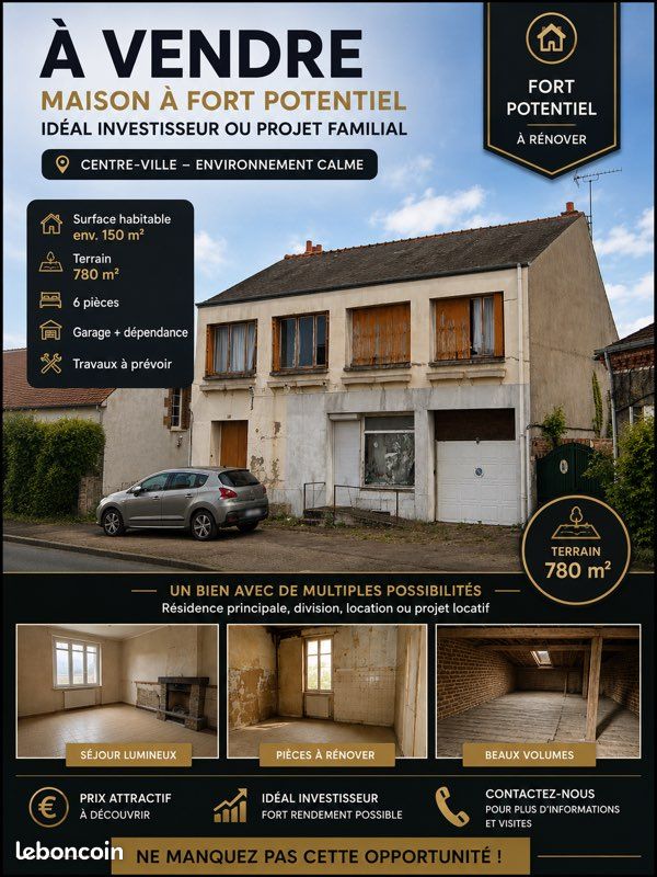 Maison 6 pièces 147 m² · à Isdes · 147 m² · 99 000 €