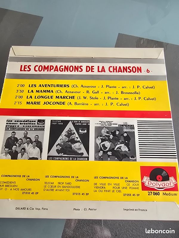 45 tours les compagnons de la chanson (image 2)