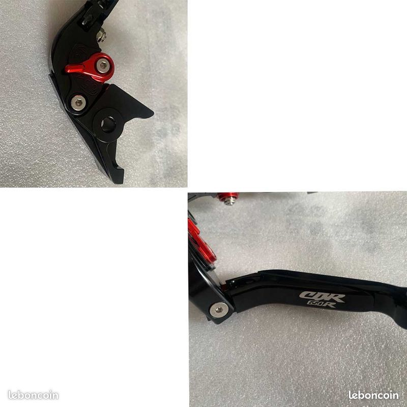 Leviers D'Embrayage Et Frein Court ESPEEDMTC Pour Honda CBR650R 2019-2022 - Alliage Aluminium CNC Réglable 6 Positions - Rouge