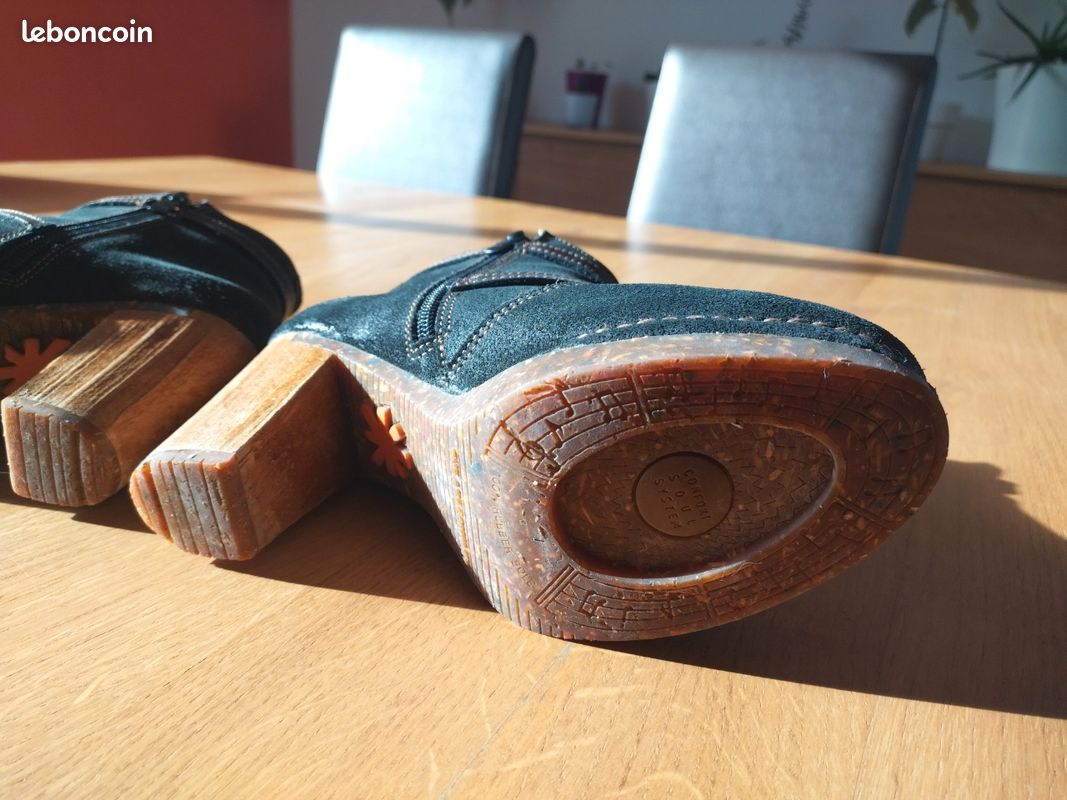 Chaussures The Art Compagny marron talon 9 cm (image 6)