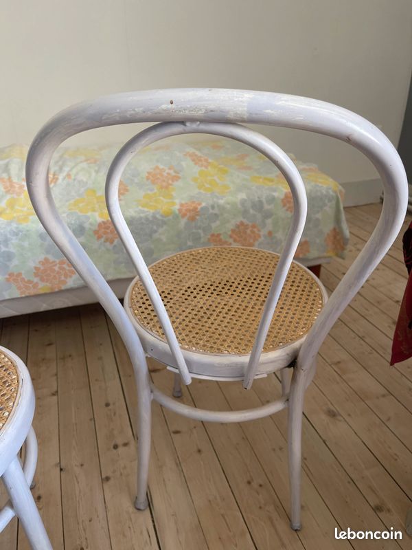 Lot de 4 chaises en canage (image 4)