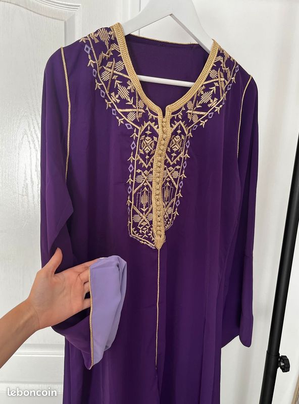 Abaya / caftan violet et lila (image 1)