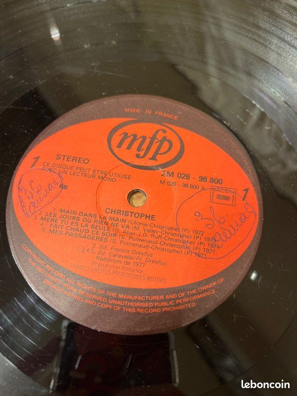 Vinyle Christophe (image 6)