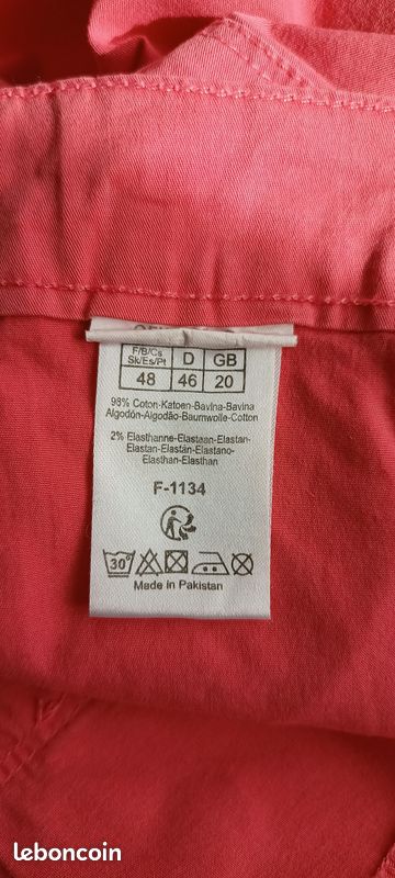Pantacourt Noir Fashion T48 - Coupe Corsaire Décontractée Pour Femme