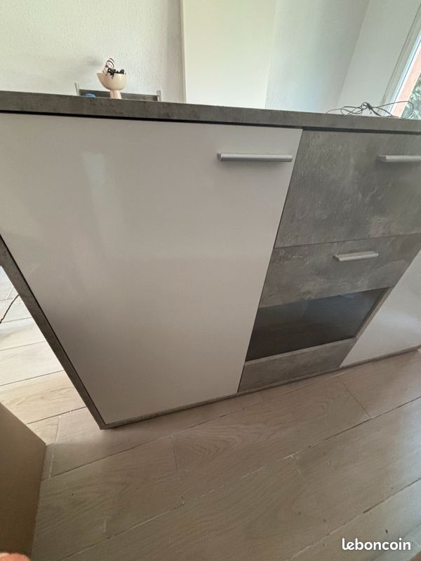 Buffet moderne gris blanc (image 2)
