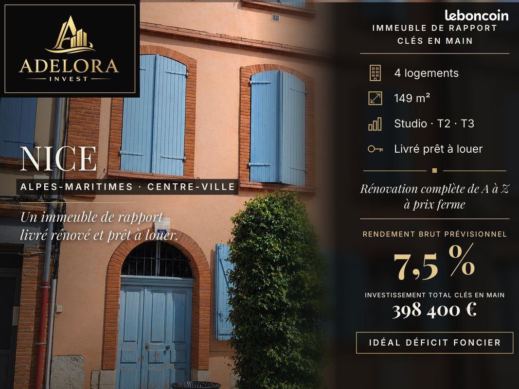 Immeuble 8 pièces 149 m² · à Nice · 149 m² · 398 400 €