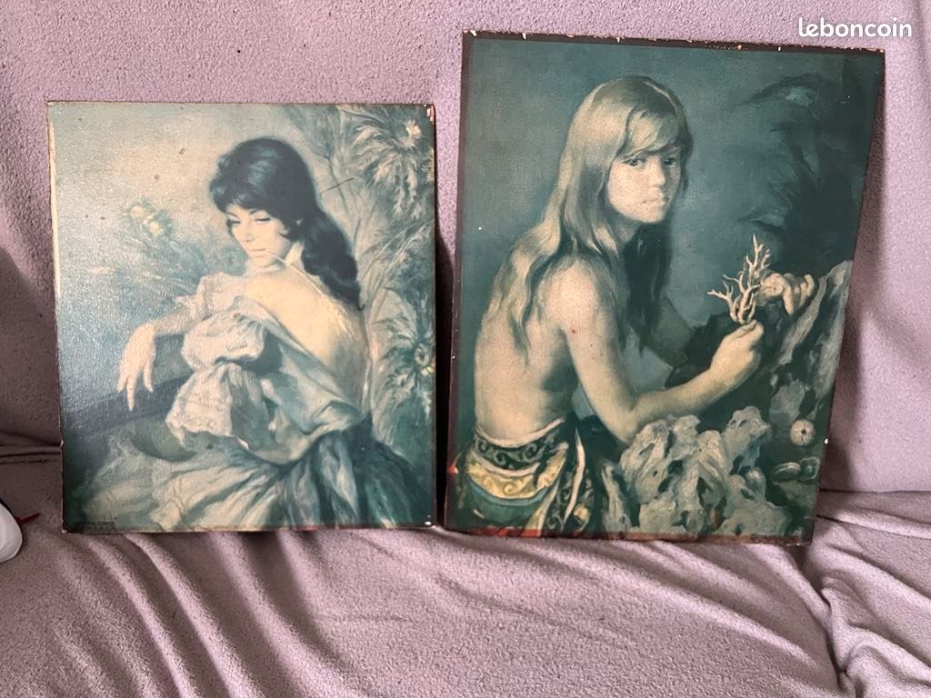 Lot de 2 tableaux décoratifs – reproduction Francisco Ribera (image 1)