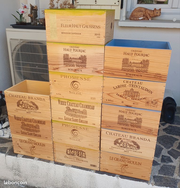 14 caisses de vin en bois (image 1)