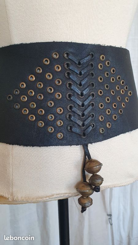 Corset Noir TOOAD Ceinture Large élastique à Lacets Pour Femme Ceinture Corset En Cuir R Glable Corset Medieval Femme