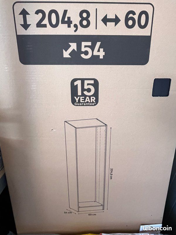 Lot de 4 caissons SPACEO Evo'M Noir H.204,8 L.60 X P.54 cm (image 4)