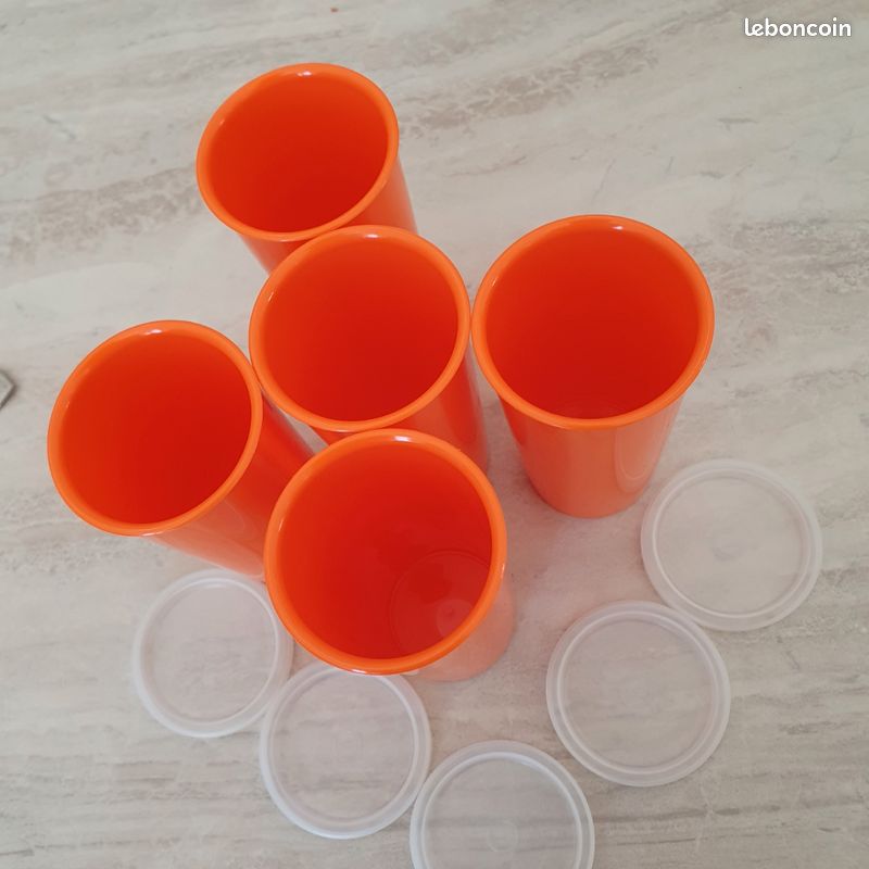 Lot de 5 gobelets Tupperware vintage Plastique