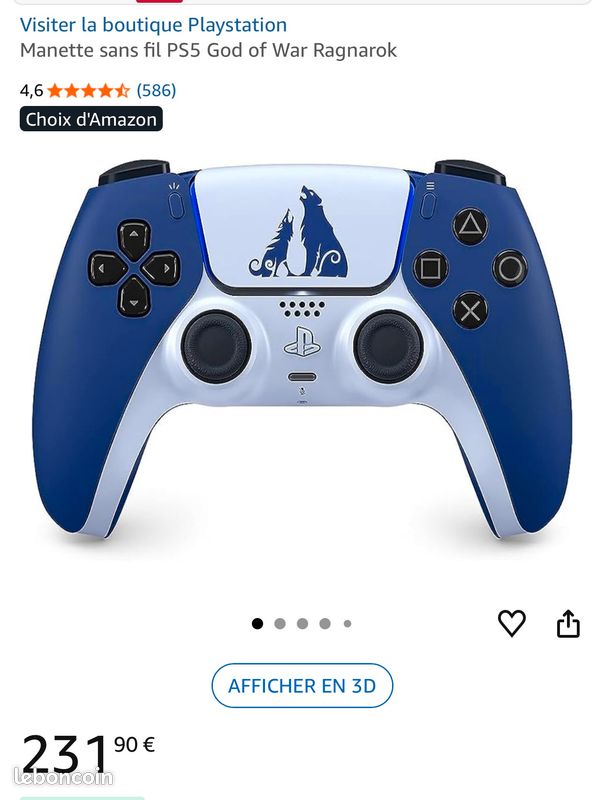 Pack Console PlayStation 5 Standard + God Of War Ragnarok Manette Sans Fil Duals Wezy 2852054560373