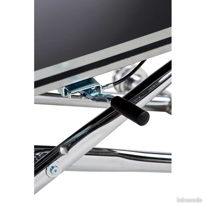Table basse relevable UP & DOWN 2 Verre et Chrome (image 2)