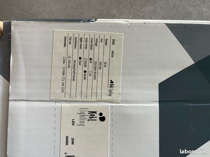 Liminaire downlight 20w (image 2)