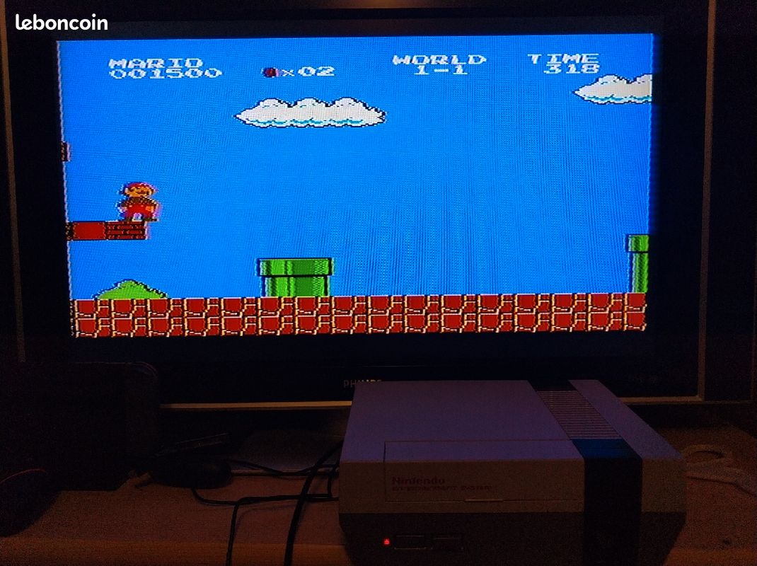 Console NES 3 cartouches manette et pistolet zapper (image 5)