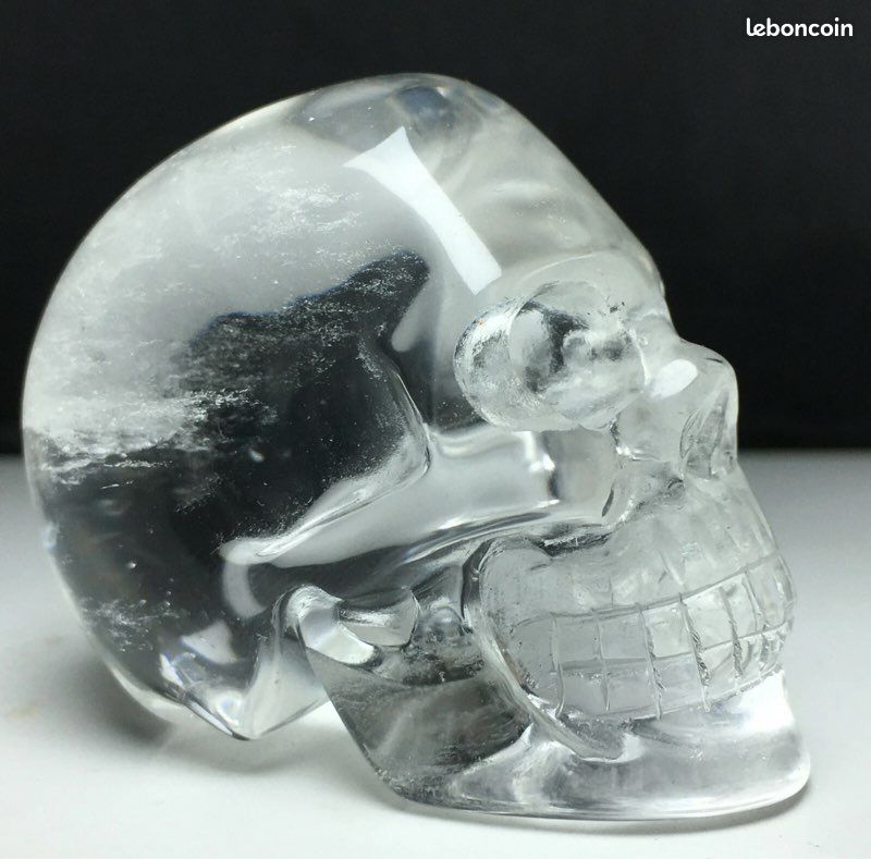 Sculpture Fine Art Crâne En Agate Brésilienne Premium - 5,2 Pouces - Sculptée Main - Neuve