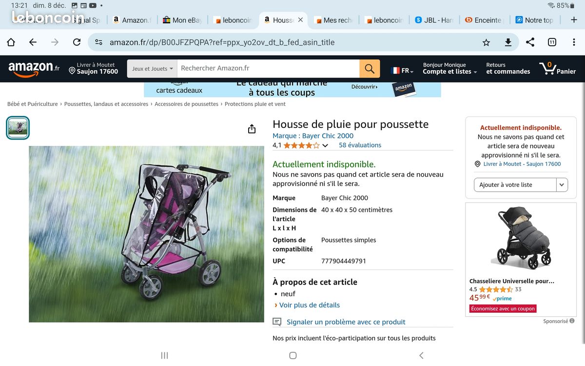 Habillage pluie poussette poupée (image 2)