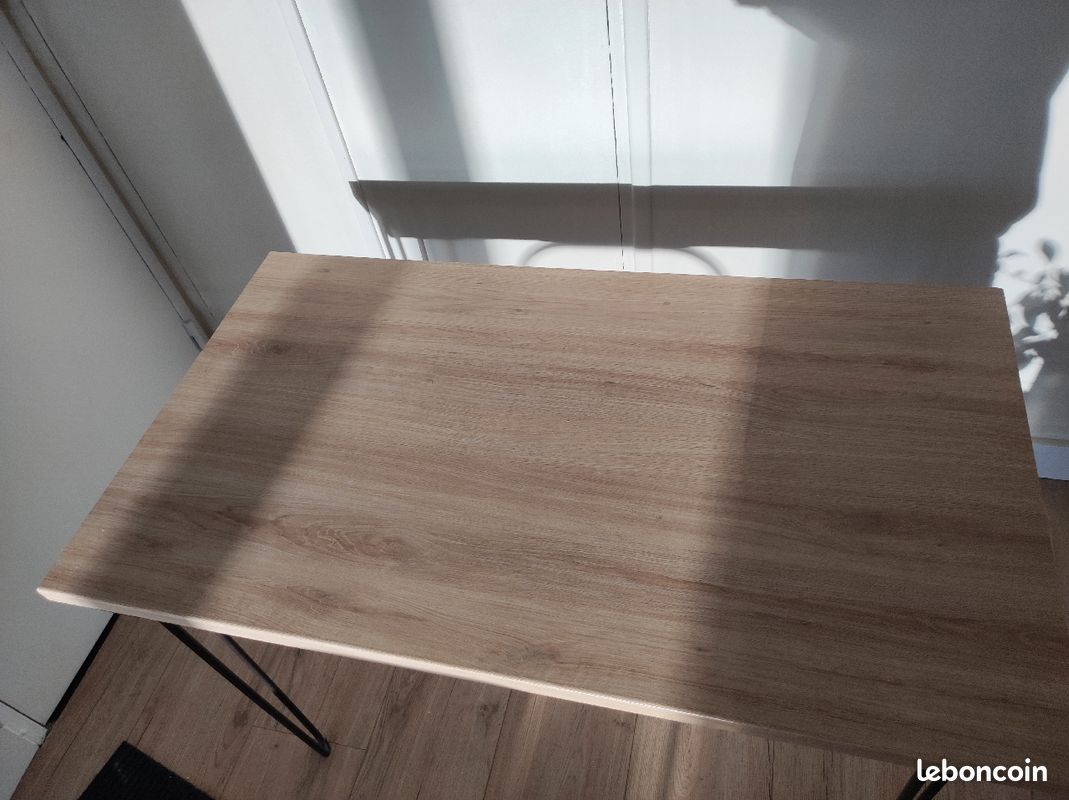 Bureau/table bois pieds épingle (image 4)