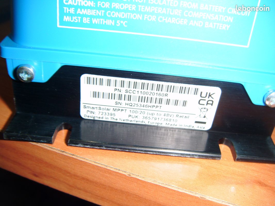 SMART SOLAR MPPT regulateur de charge VICTRON 100/20 (neuf) (image 4)