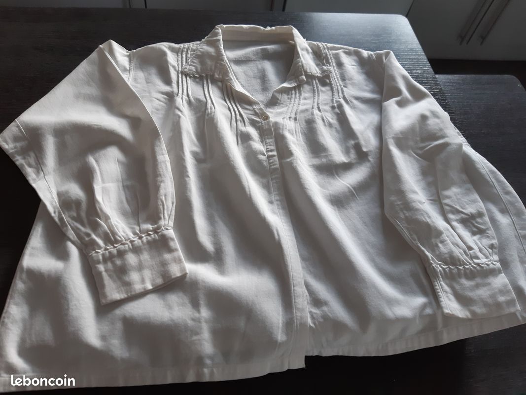 Chemisier Blanc Forever 21 Taille M - Manches Longues Avec Nœud - Style Rétro Années 60