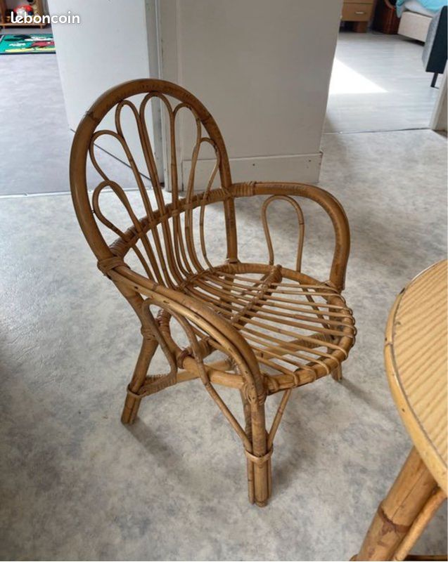 Ensemble rotin vintage (image 2)