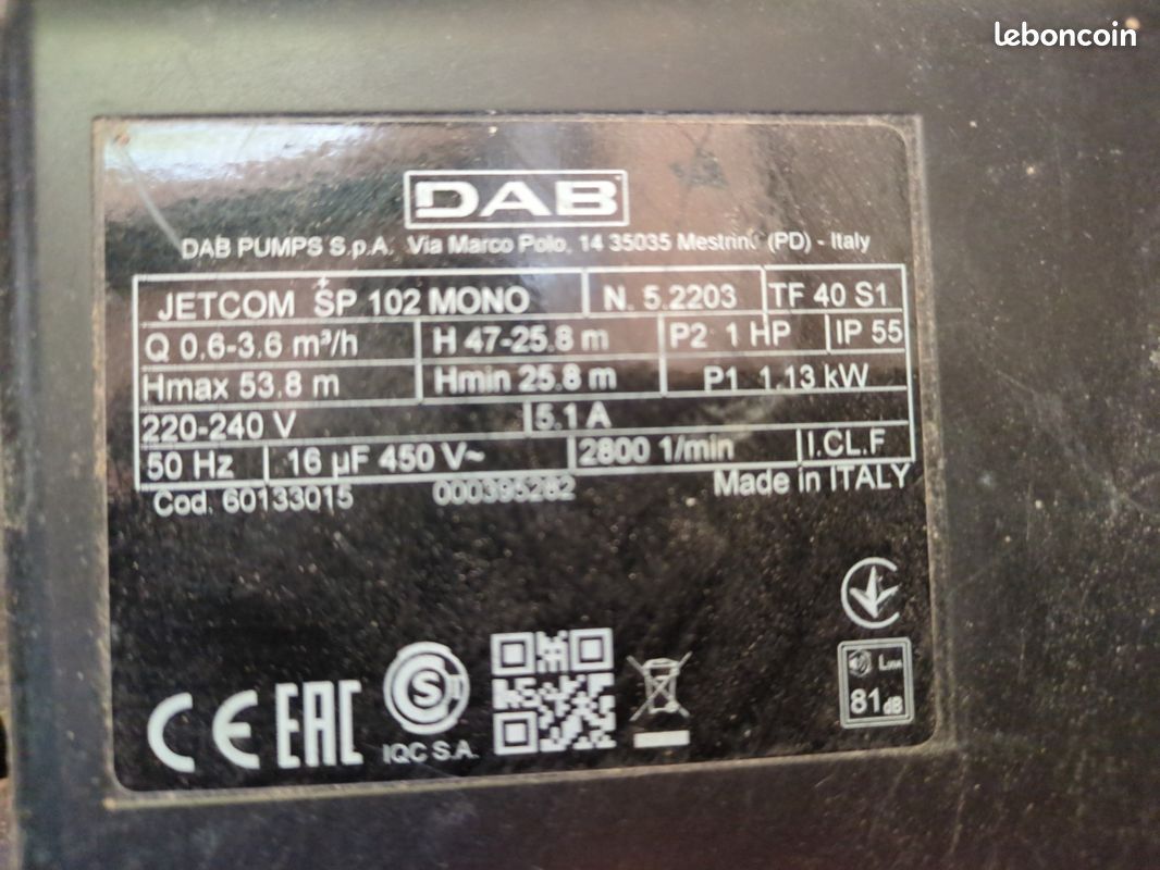 Surpresseur jetly JETCOM (image 1)
