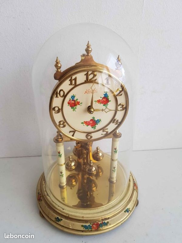 Pendule 400 jours vintage Kundo sous globe en verre (image 3)