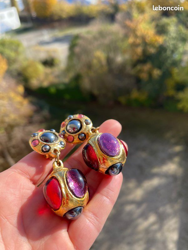 Boucles D'oreilles Vintage Kalinger Paris - Occasion - Fermoir Clips