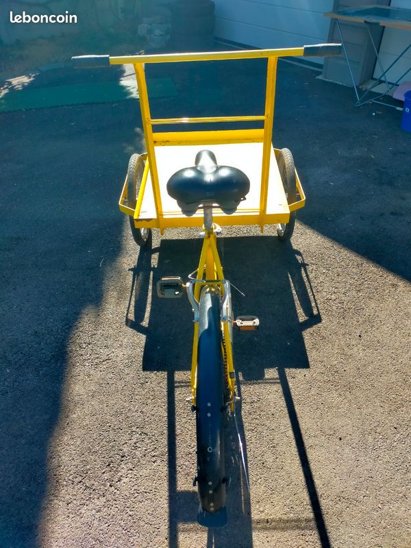 Triporteur vélos utilitaire jaune (image 3)