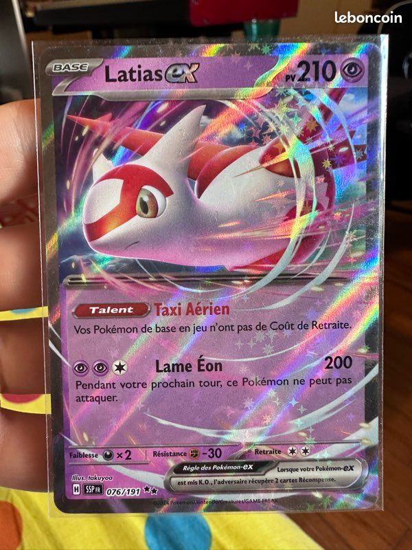 Carte Pokmon Latias EX 076/191 SSP Etincelles Dferlantes FR NEUF -  Collection